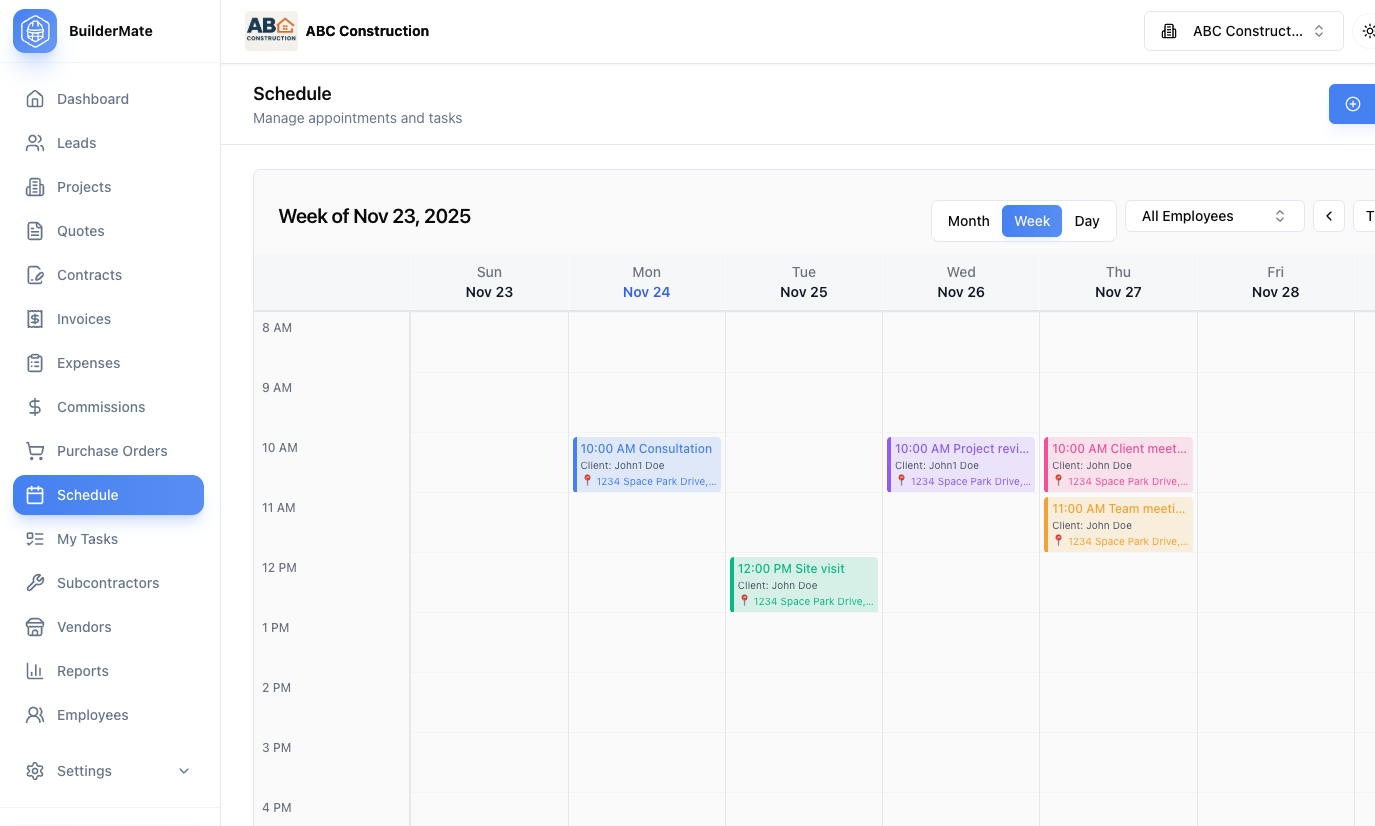 Multiple calendar views