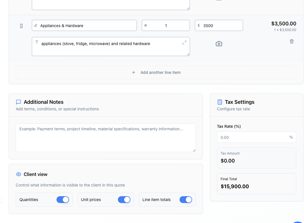 Quote templates library
